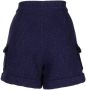 Edward Achour Paris Shorts met tweed zakken Blauw - Thumbnail 2