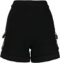 Edward Achour Paris Shorts met tweed zakken Zwart - Thumbnail 2
