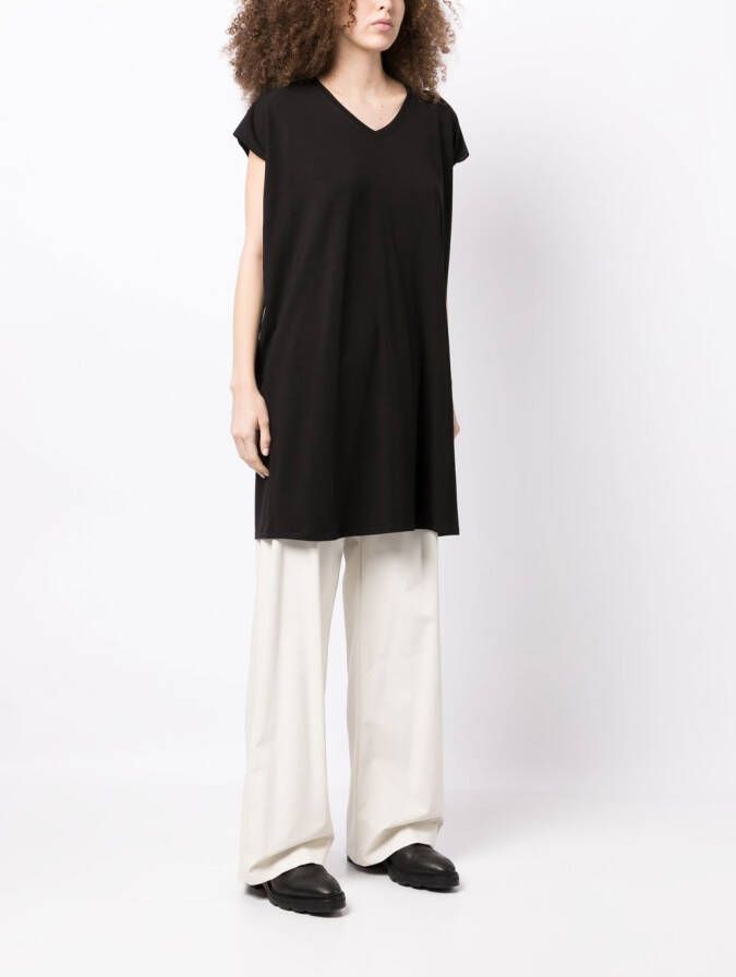 Eileen Fisher Mini-jurk met korte mouwen en V-hals Zwart