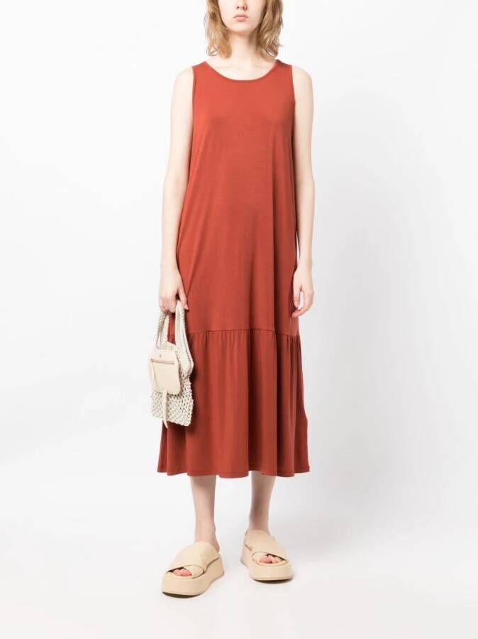 Eileen Fisher sleeveless lyocell midi dress Rood