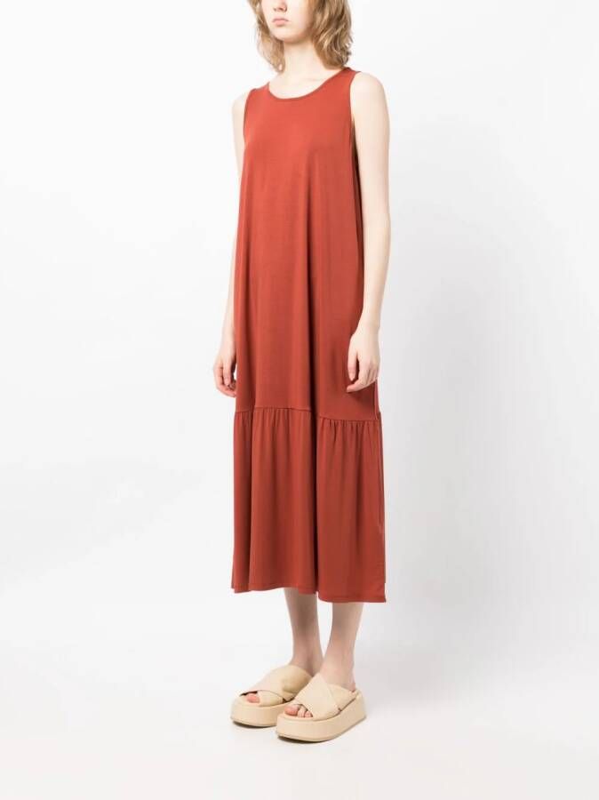 Eileen Fisher sleeveless lyocell midi dress Rood