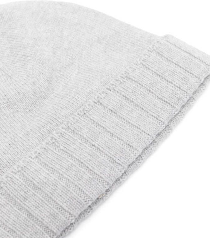 Eleventy Fijngebreide muts Grijs