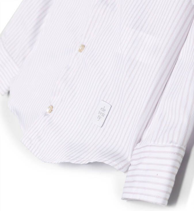 Eleventy Kids Gestreept shirt Wit
