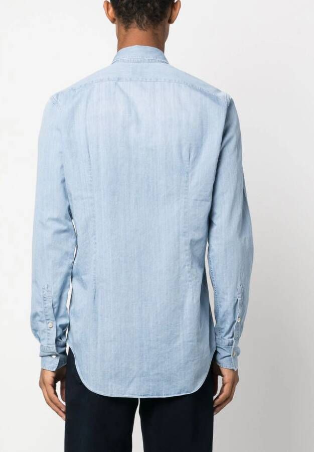 Eleventy Katoenen overhemd Blauw