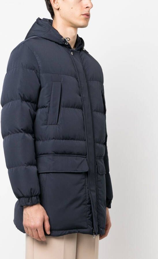 Eleventy Gewatteerde parka Blauw