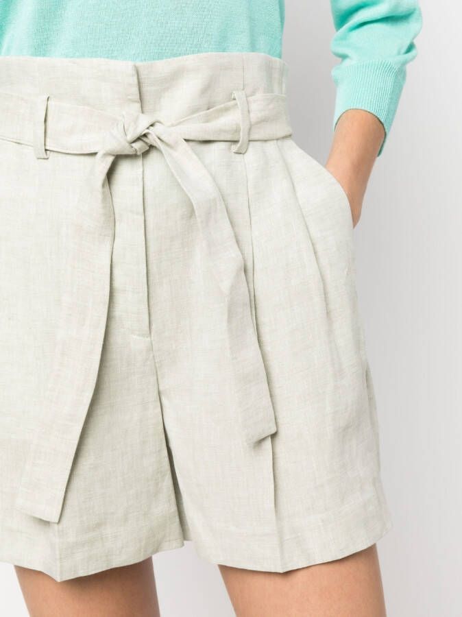 Eleventy Shorts met gestrikte taille Groen