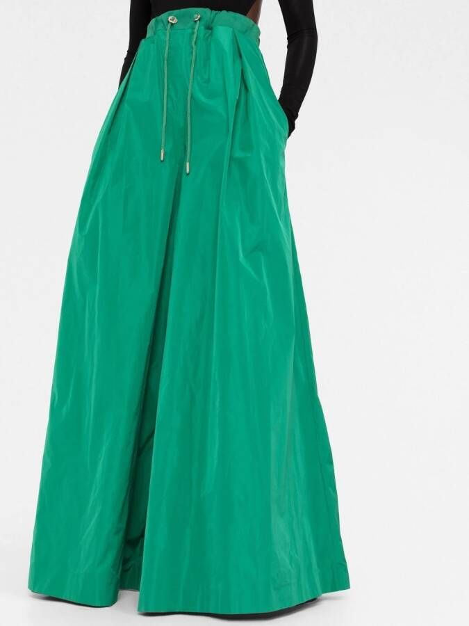 Elie Saab Broek met wijde pijpen Groen