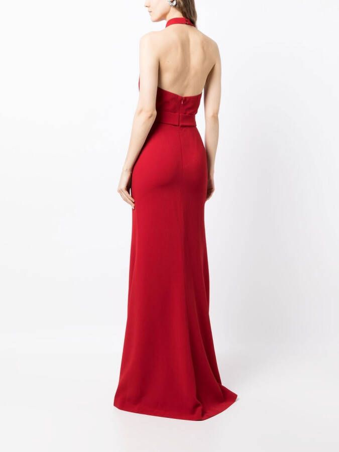 Elie Saab Jurk met halternek Rood