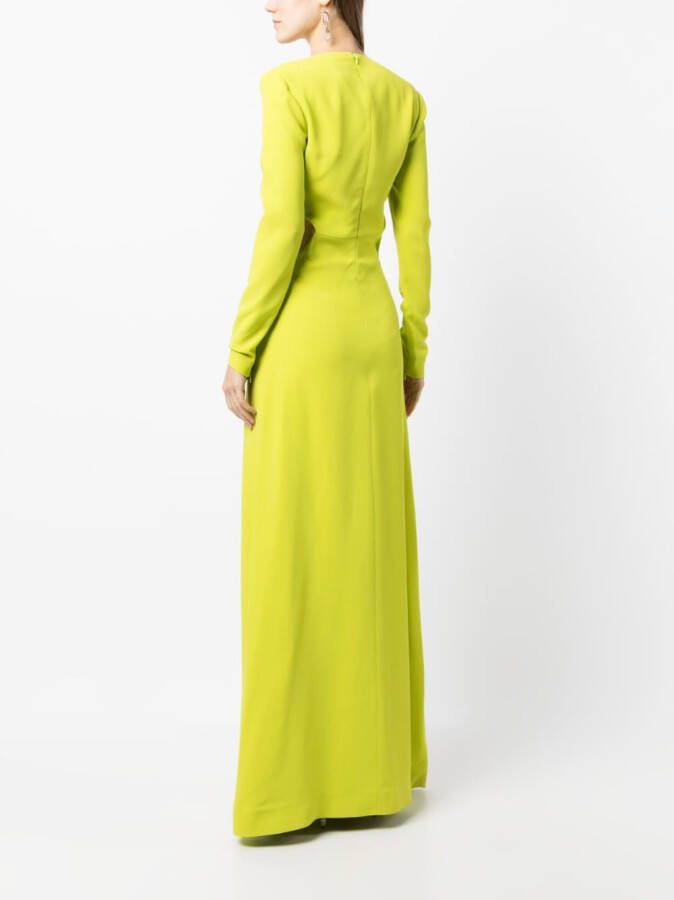 Elie Saab Uitgesneden jurk Groen