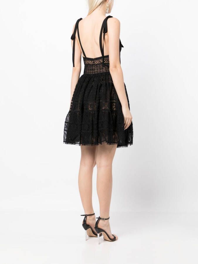 Elie Saab Flared mini-jurk Zwart