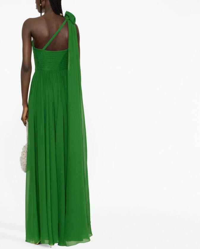 Elie Saab Asymmetrische jurk Groen