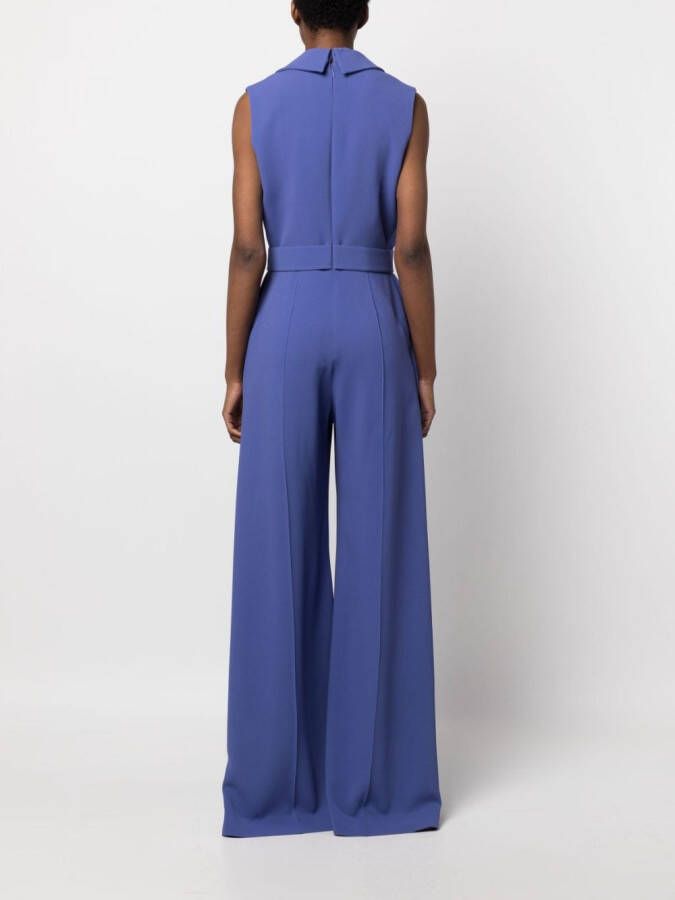 Elie Saab Jumpsuit met wijde pijpen Paars