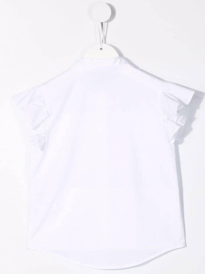 ELIE SAAB JUNIOR Shirt met ruches Wit