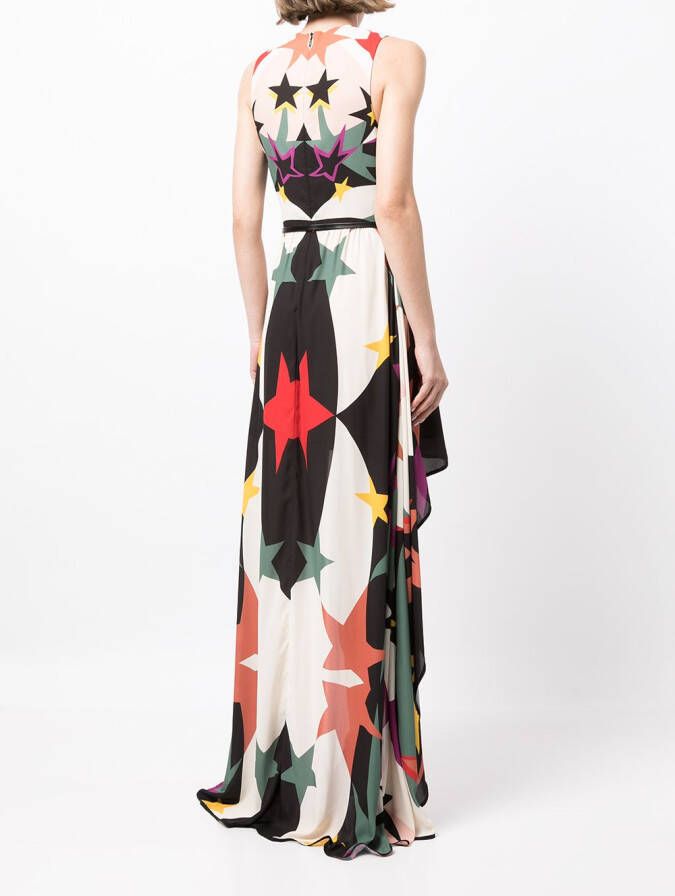 Elie Saab Jurk met sterrenprint Zwart