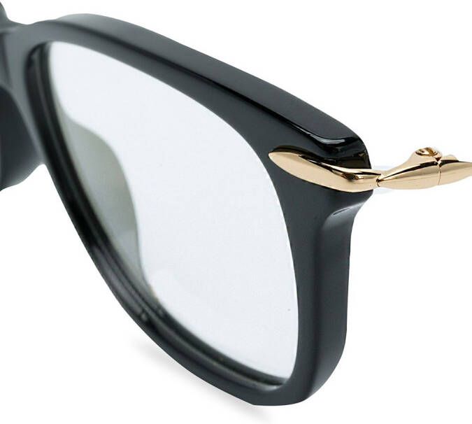Elie Saab klassieke smalle cat-eye-bril Zwart