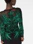 Elie Saab Mini-jurk met geborduurde kralen Groen - Thumbnail 3