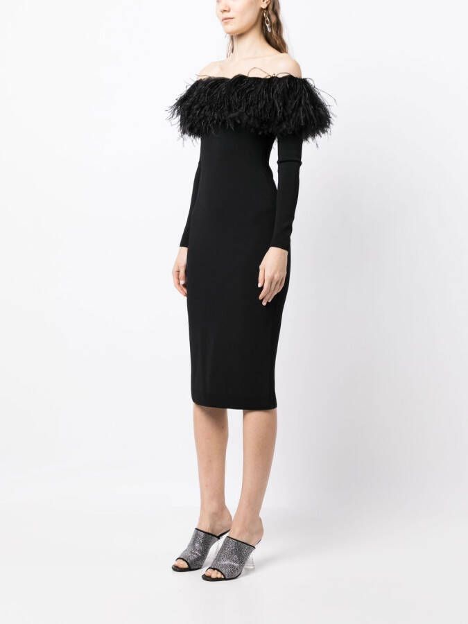 Elie Saab Off-shoulder mini-jurk Zwart