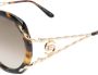Elie Saab schildersgrote logo-zonnebril Bruin - Thumbnail 3
