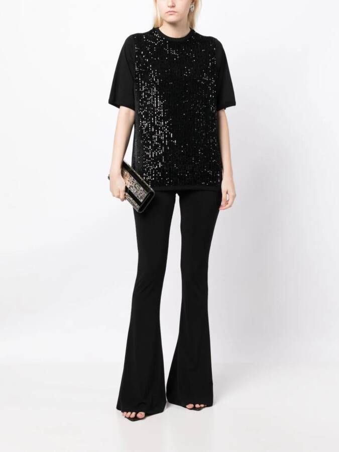 Elie Saab T-shirt verfraaid met pailletten Zwart