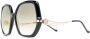 Elie Saab Zonnebril met oversized montuur Zwart - Thumbnail 2