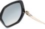 Elie Saab Zonnebril met oversized montuur Zwart - Thumbnail 3