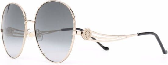 Elie Saab Zonnebril met rond montuur Goud