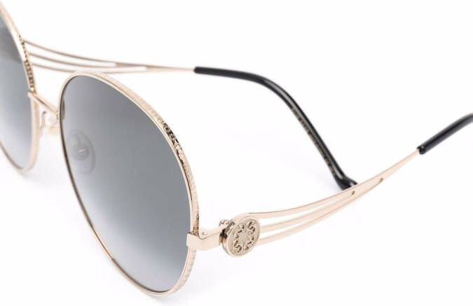 Elie Saab Zonnebril met rond montuur Goud