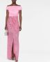 Elisabetta Franchi Asymmetrische avondjurk Roze - Thumbnail 2