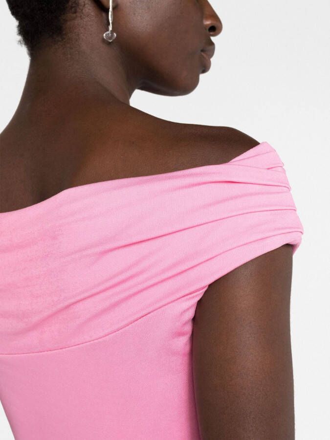 Elisabetta Franchi Asymmetrische avondjurk Roze