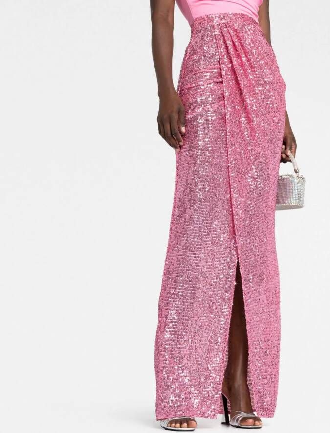 Elisabetta Franchi Asymmetrische avondjurk Roze