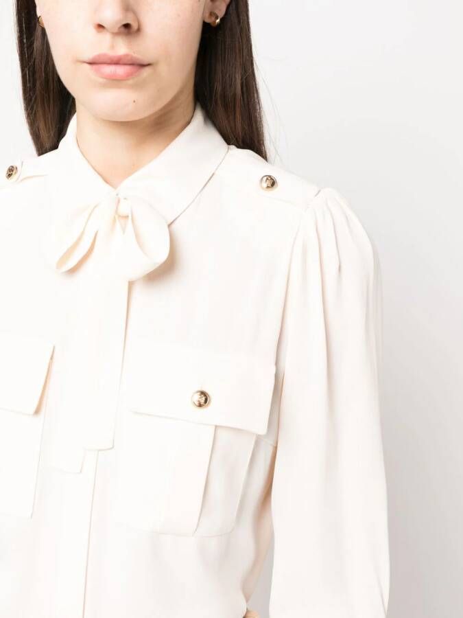 Elisabetta Franchi Button-up blouse Beige