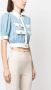 Elisabetta Franchi Cropped blouse Blauw - Thumbnail 3