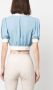 Elisabetta Franchi Cropped blouse Blauw - Thumbnail 4