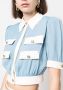 Elisabetta Franchi Cropped blouse Blauw - Thumbnail 5