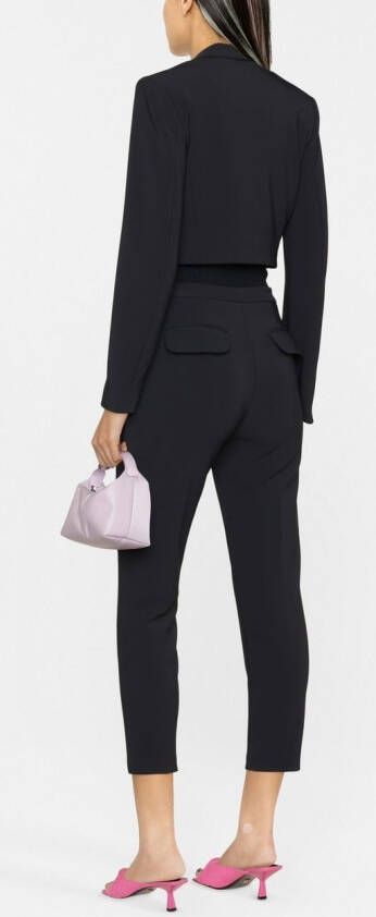 Elisabetta Franchi Cropped colbert Zwart