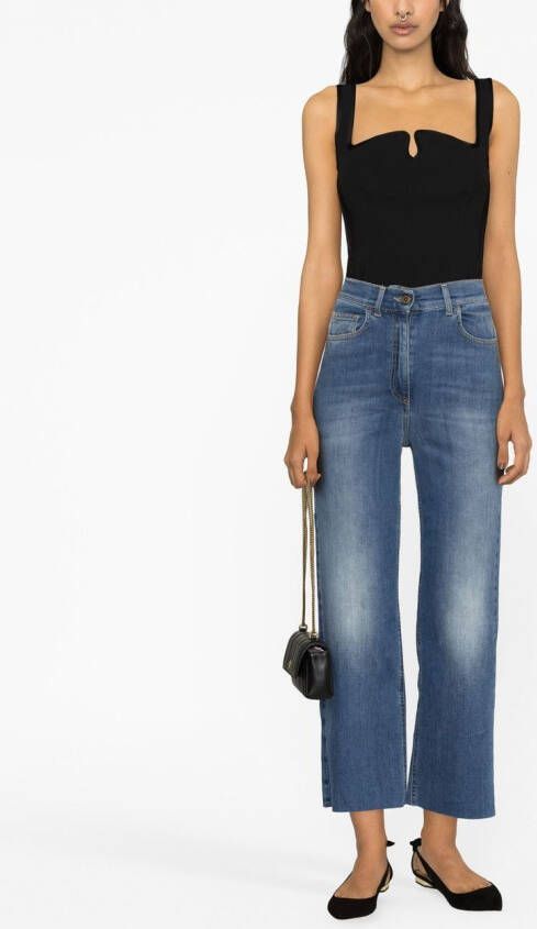 Elisabetta Franchi High waist jeans Blauw