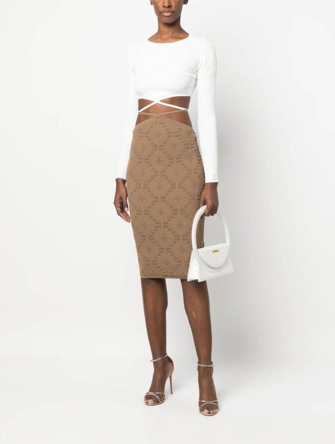 Elisabetta Franchi Cropped top Wit