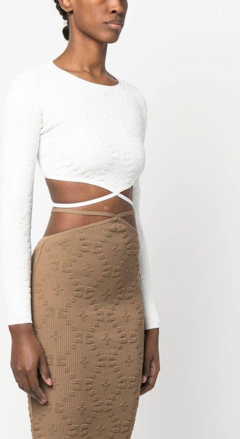 Elisabetta Franchi Cropped top Wit