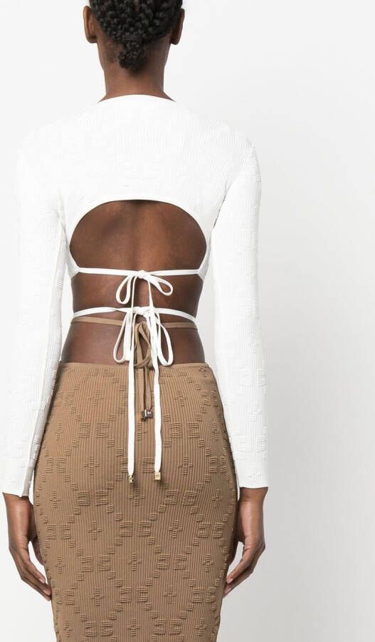 Elisabetta Franchi Cropped top Wit