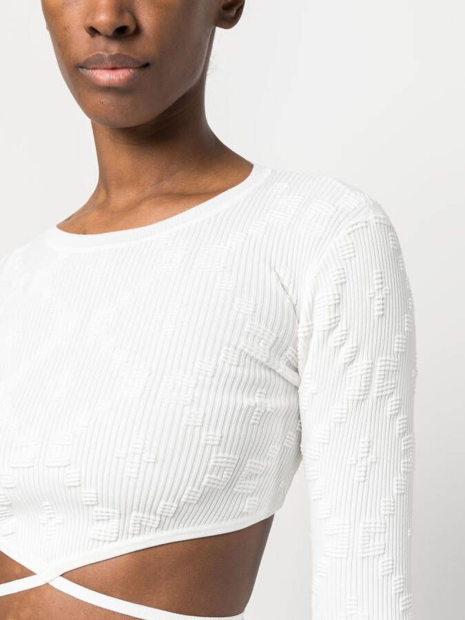 Elisabetta Franchi Cropped top Wit