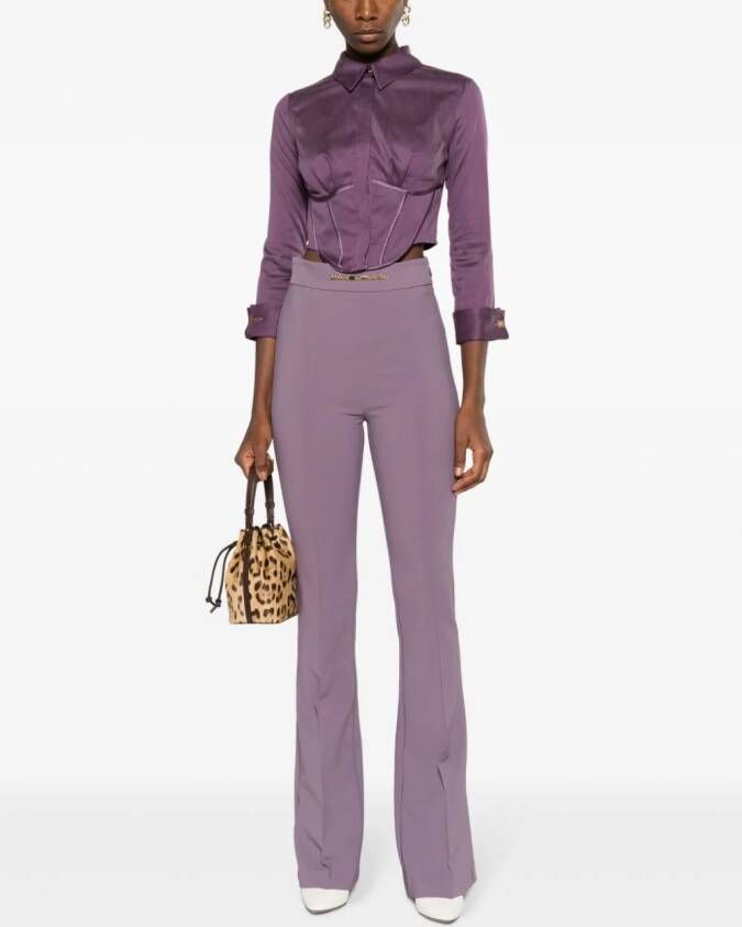 Elisabetta Franchi Flared broek Paars