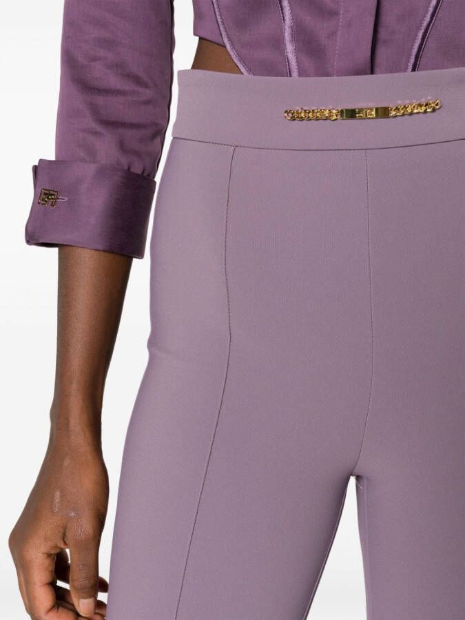 Elisabetta Franchi Flared broek Paars