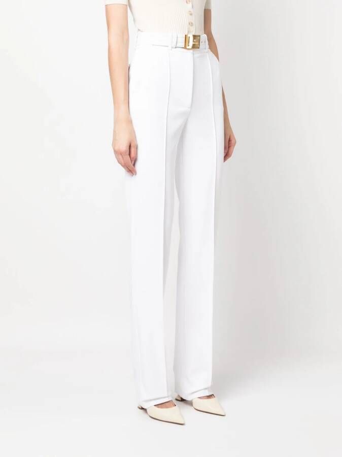 Elisabetta Franchi High waist pantalon Wit