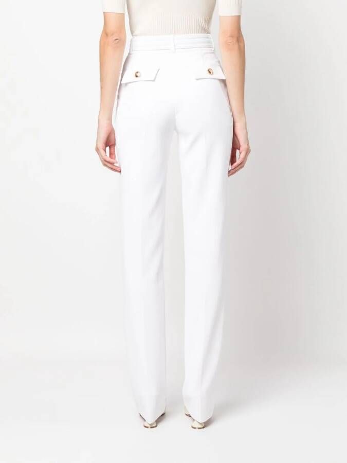 Elisabetta Franchi High waist pantalon Wit