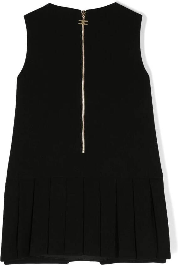 Elisabetta Franchi La Mia Bambina Mouwloze jurk Zwart