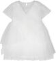 Elisabetta Franchi La Mia Bambina Tulen jurk Wit - Thumbnail 2