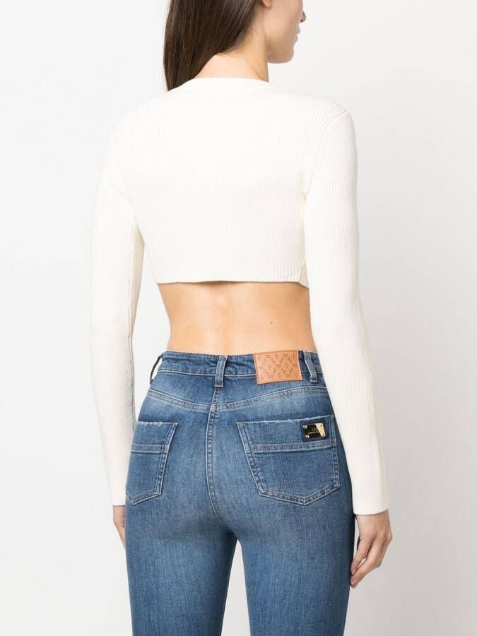 Elisabetta Franchi Cropped vest Beige