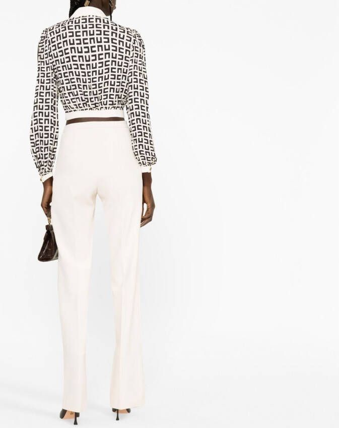 Elisabetta Franchi Flared broek Beige