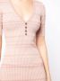 Elisabetta Franchi Midi-jurk met V-hals Roze - Thumbnail 5