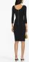 Elisabetta Franchi Midi-jurk met V-hals Zwart - Thumbnail 3